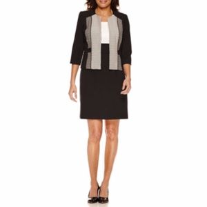 Studio 1 3/4 Sleeve Jacket Dress-Petites